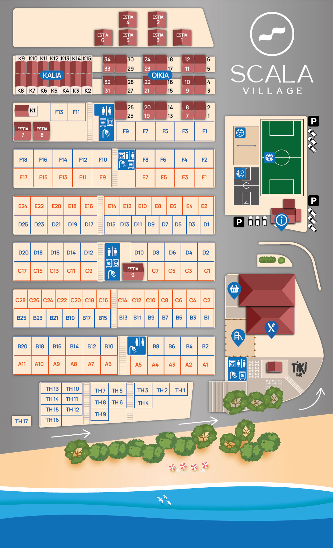 Scala Village Camping Map